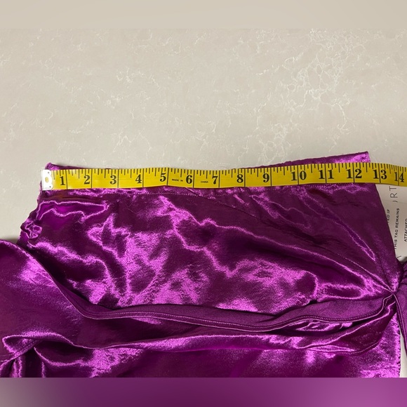 NWT For Love And Lemons Bowie Metallic Mini Skirt in Electric Purple - Picture 6 of 13